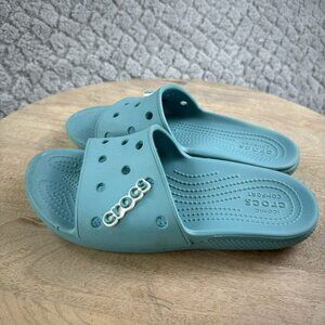 Crocs Slide Sandals Womens Size 6 Blue‎ Slip-On Casual Shoes